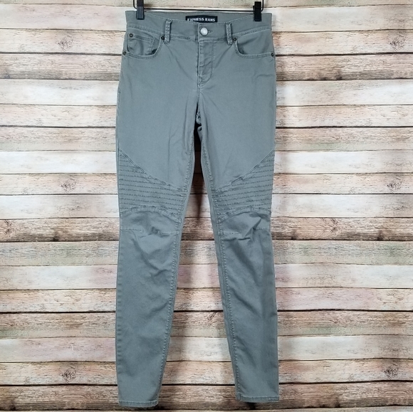 Express Mid Rise Moto Skinny Pants - Picture 2 of 4